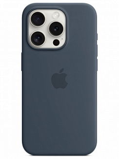 Чехол для iPhone 15 Pro Silicone Case Soft Touch (Синий)
