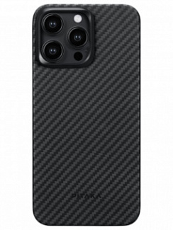 Чехол Pitaka MagEZ Case 4 для iPhone 15 Pro Max узкое плетение (Черный)