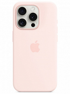 Чехол для iPhone 15 Pro Silicone Case Soft Touch (Розовый)