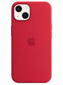 Клип-кейс для Apple iPhone 13 Silicone Case Soft Touch (Красный)