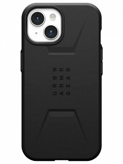 Клип-кейс для Apple iPhone 15 UAG Civilian с поддержкой Magsafe (Черный)