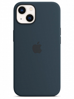 Клип-кейс для Apple iPhone 13 Silicone Case Soft Touch (Синий)