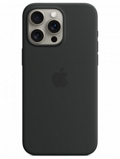 Чехол для iPhone 15 Pro Max Silicone Case Soft Touch (Черный)