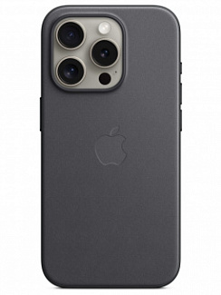 Клип-кейс для iPhone 15 Pro Apple FineWoven Case MagSafe (Черный)