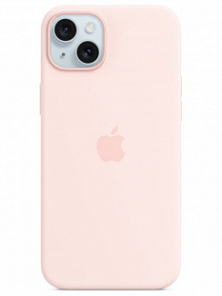 Чехол для iPhone 15 Plus Silicone Case Soft Touch (Розовый)