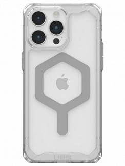 Клип-кейс для Apple iPhone 15 Pro Max UAG Plyo с поддержкой Magsafe (Серебряный)