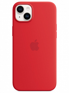Клип-кейс iPhone 14 Plus Silicone Case Soft Touch (Красный)