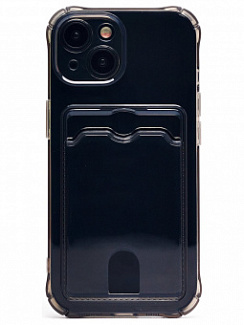 Клип-кейс для iPhone 15 с картхолдером SC276 (Черный)