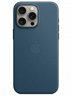 Клип-кейс для iPhone 15 Pro Max Apple FineWoven Case MagSafe (Синий)