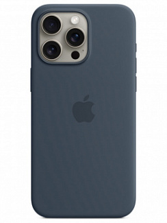 Чехол для iPhone 15 Pro Max Silicone Case Soft Touch (Синий)
