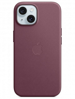 Клип-кейс для iPhone 15 Apple FineWoven Case MagSafe Mulberry