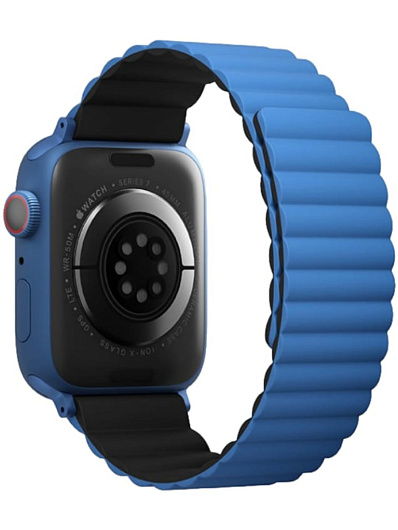 Ремешок для Apple Watch 49/45/44/42 Uniq Revix Темно-синий