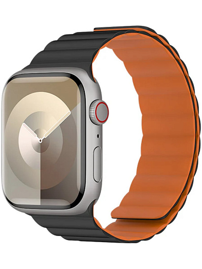 Ремешок для Apple Watch 38/40/41mm Benks Magnetic Silicone Watch Band Оранжевый
