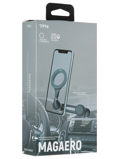 Автодержатель для смартфонов TFN MagAero Черный