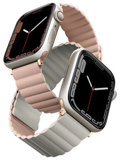 Ремешок для Apple Watch 49/45/44/42 Uniq Revix Розовый