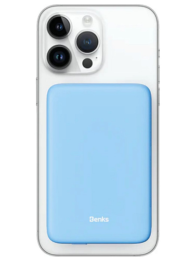 Внешний аккумулятор 10000 mAh Benks MagClap MP07 Голубой Внешний аккумулятор 10000 mAh Benks MagClap MP07 Голубой