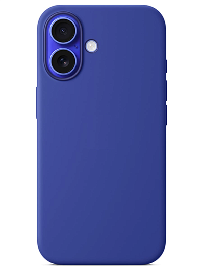 Клип-кейс для iPhone 16 Plus Silicone Case Soft Touch Синий Клип-кейс для iPhone 16 Plus Silicone Case Soft Touch Синий