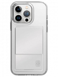 Клип-кейс для Apple iPhone 15 Pro UNIQ Air Fender ID со слотом под карту Прозрачный