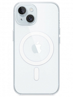 Чехол для iPhone 15 Clear Case MagSafe Прозрачный
