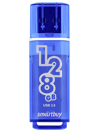 USB-флеш-накопитель SmartBuy Glossy USB 3.0 128 GB Синий USB-флеш-накопитель SmartBuy Glossy USB 3.0 128 GB Синий
