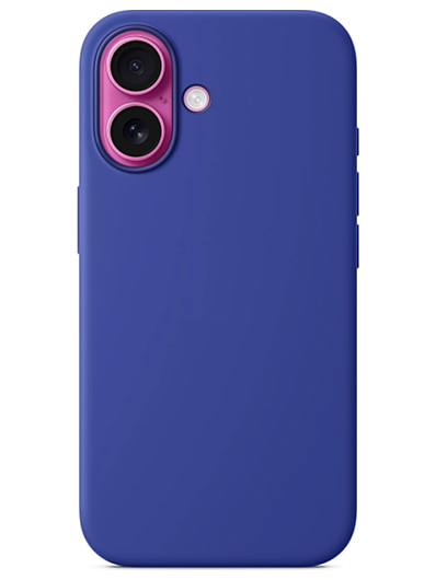 Клип-кейс для iPhone 16 Plus Silicone Case Soft Touch Синий