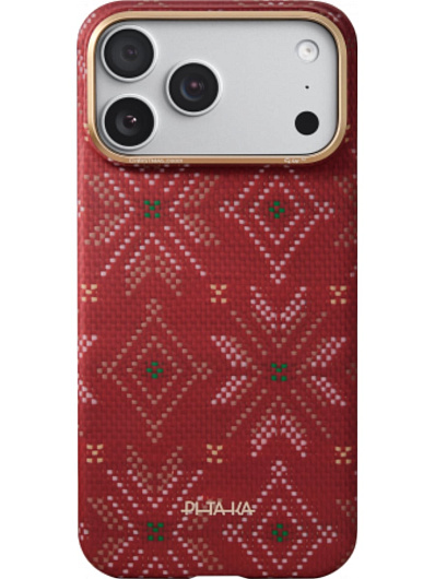 Клип-кейс iPhone 17 Pro Pitaka Edge Ultra Slim Case Красный