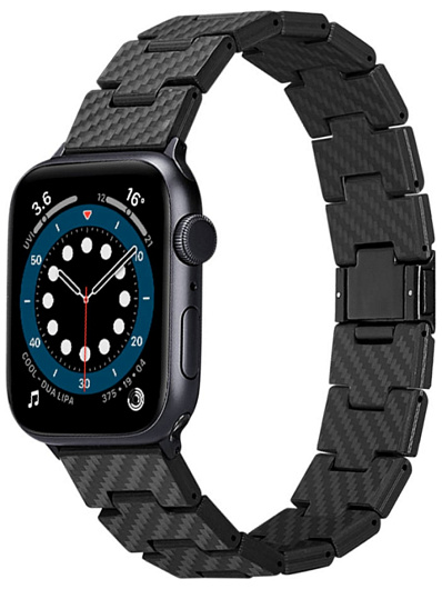 Браслет карбоновый Pitaka Retro для Apple Watch, 42/44/45мм Черный