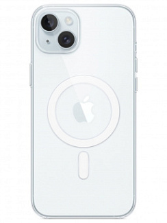 Чехол для iPhone 15 Plus Clear Case MagSafe Прозрачный