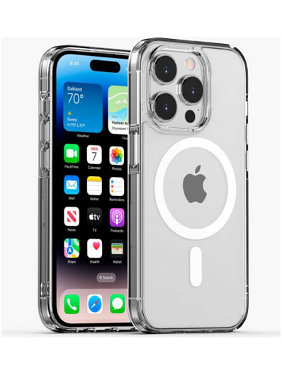 Клип-кейс для iPhone 15 Pro Gurdini Alba Series Protective Прозрачный