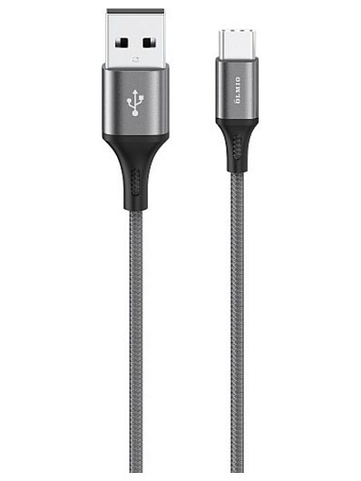 Кабель USB - Type-C OLMIO 1.2м, 2.1A Серый Кабель USB - Type-C OLMIO 1.2м, 2.1A Серый