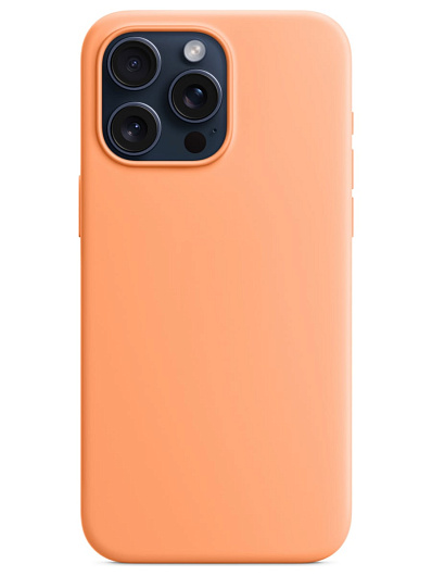 Чехол для iPhone 15 Pro Max Silicone Case Soft Touch Оранжевый
