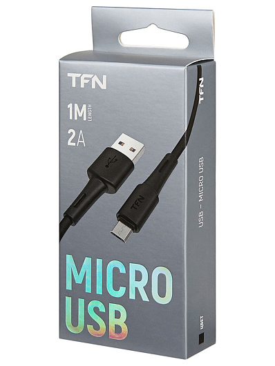 Кабель USB - micro USB 1.0 м Черный