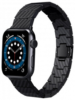 Браслет карбоновый Pitaka Modern для Apple Watch, 42/44/45mm Черный