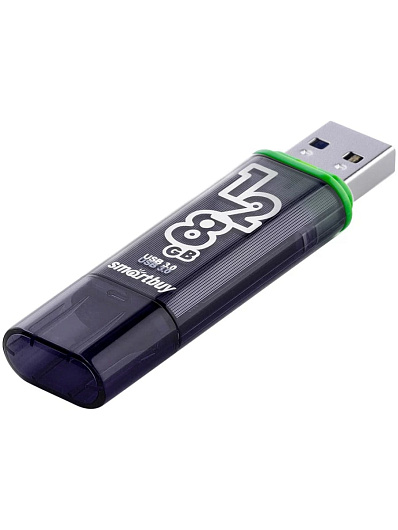 USB-флеш-накопитель SmartBuy Glossy USB 3.0 128 GB Темно-серый