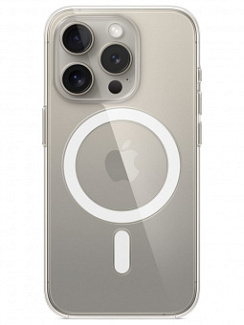 Чехол для iPhone 15 Pro Clear Case MagSafe Прозрачный