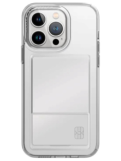 Клип-кейс для Apple iPhone 15 Pro UNIQ Air Fender ID со слотом под карту Прозрачный