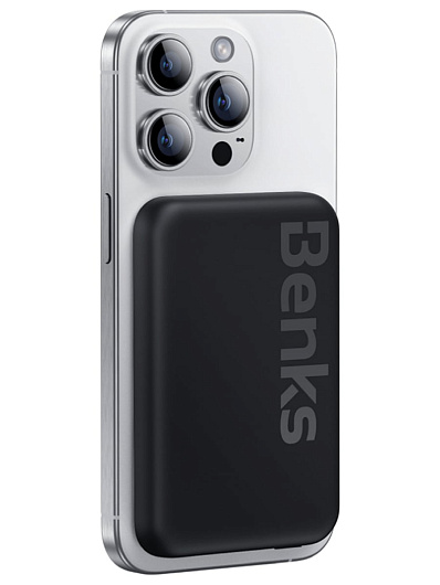 Внешний аккумулятор 6000 mAh Benks MagClap MP10 Черный Внешний аккумулятор 6000 mAh Benks MagClap MP10 Черный