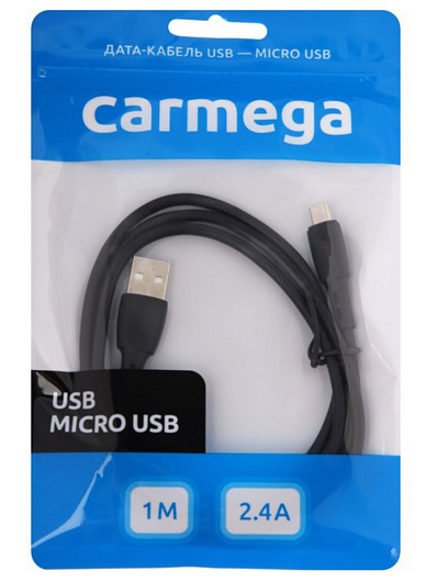 Кабель USB - Type-C Carmega 1 м Черный