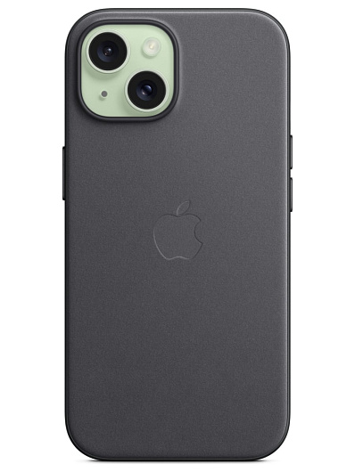 Клип-кейс для iPhone 15 Apple FineWoven Case MagSafe Черный