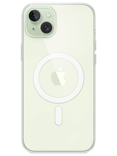 Чехол для iPhone 15 Plus Clear Case MagSafe Прозрачный