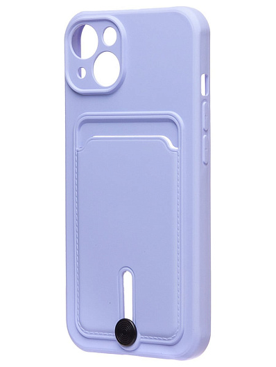 Клип-кейс для iPhone 13 с картхолдером SC304 Голубой