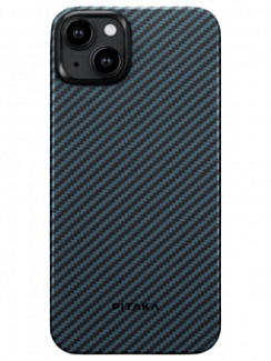 Клип-кейс для iPhone 15 Pitaka MagEZ Case 4 узкое плетение Синий