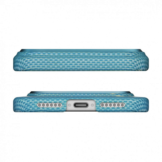 Клип-кейс iPhone 17 Pro Max Pitaka Edge Ultra Slim Case Голубой