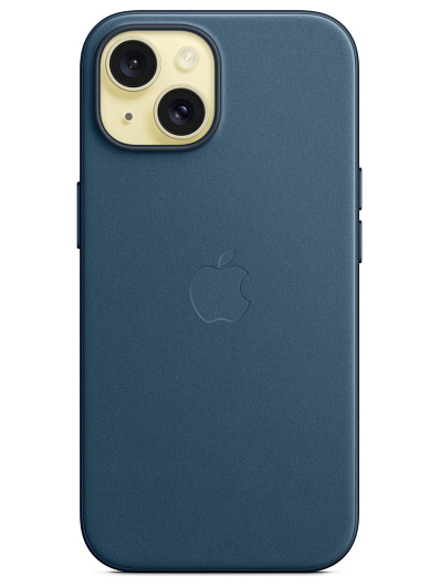 Клип-кейс для iPhone 15 Apple FineWoven Case MagSafe Синий