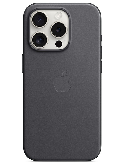Клип-кейс для iPhone 15 Pro Apple FineWoven Case MagSafe Черный