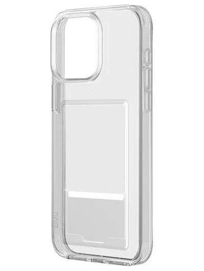 Клип-кейс для Apple iPhone 15 Pro UNIQ Air Fender ID со слотом под карту Прозрачный