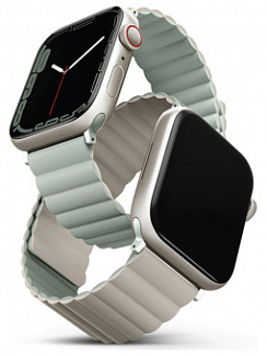 Ремешок для Apple Watch 49/45/44/42 Uniq Revix Бежевый