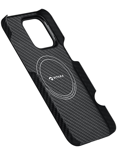 Клип-кейс для iPhone 15 Plus Pitaka MagEZ Case 4 узкое плетение Черный