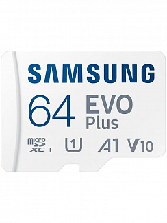 Карта памяти microSDXC Samsung EVO PLUS 64 ГБ (Белый)