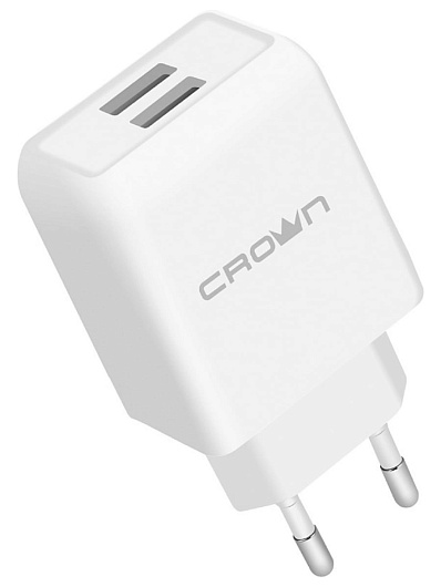 Сетевое зарядное устройство CrownMicro 3002 2 USB 2,4А Белый Сетевое зарядное устройство CrownMicro 3002 2 USB 2,4А Белый